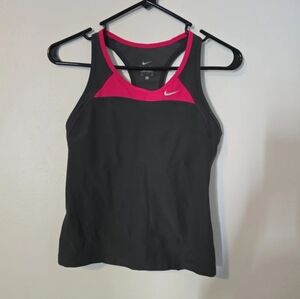Nike Women's Dri-Fit Tank Built in Bra Gray Pink Size Small